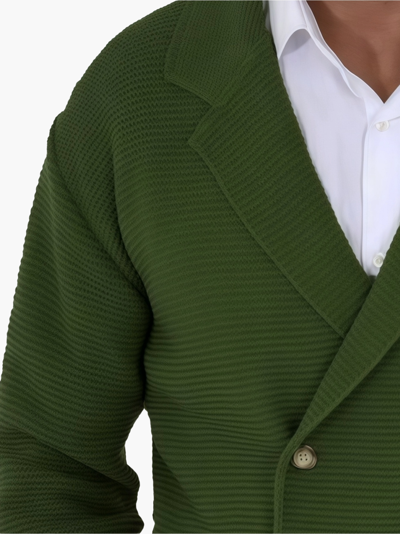 Herr Dubbelknäppt Stickad Kavaj – Elegant och Avslappnad för Alla Tillfällen