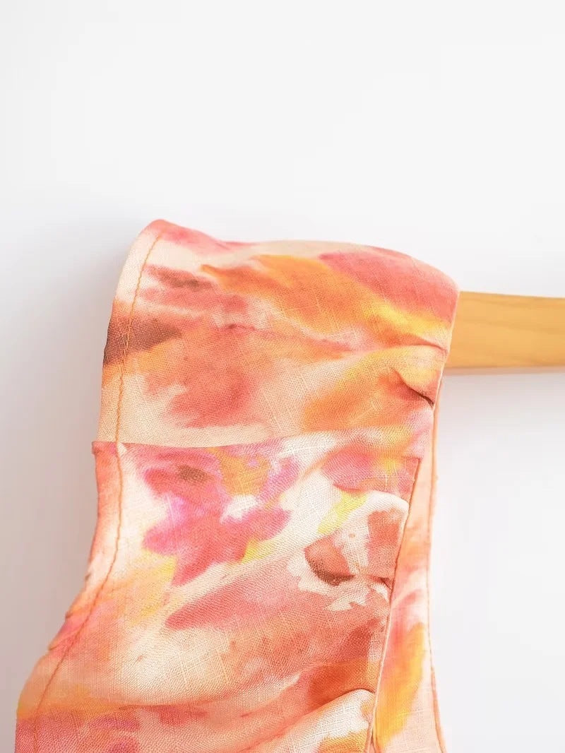 Damklänning med volang och ärmlös lång design – Perfekt för sommar och fest