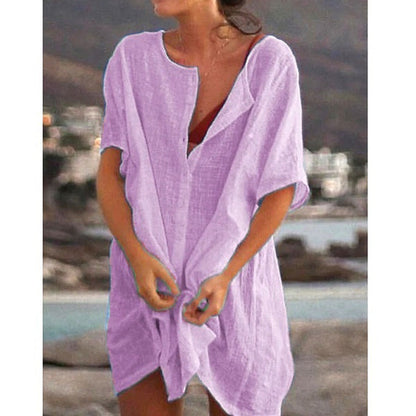 Dam Kaftan Strandtunika – Avslappnad Sommarstil och Bekväm Passform