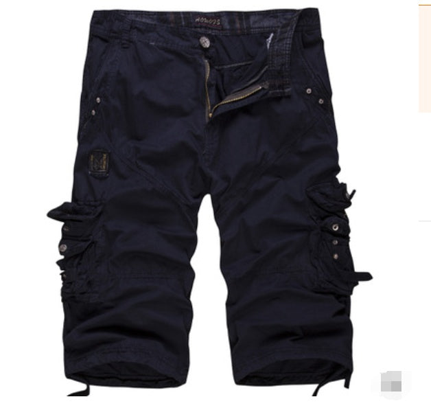 Herr Cargo Shorts Militärstil med Flera Fickor – Perfekta för Vardag och Äventyr