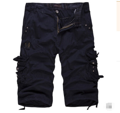 Herr Cargo Shorts Militärstil med Flera Fickor – Perfekta för Vardag och Äventyr