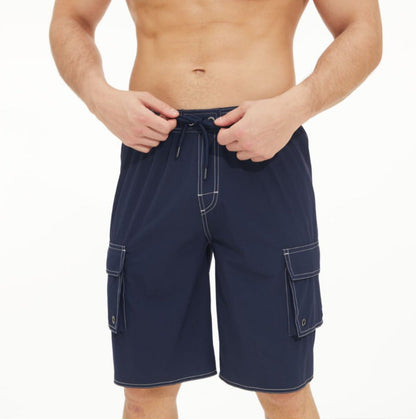 Howard – Herrensolida färg utomhuscasual strandshorts