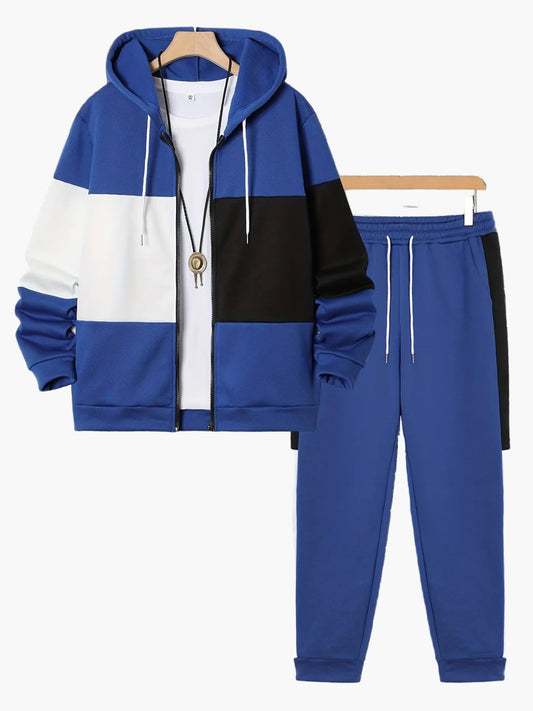 Herr Träningsdress Set – Sportig Hoodie och Joggingbyxa, Casual Fritidsstil