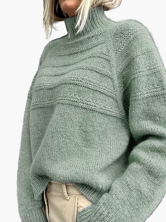 Damstickad Polotröja Elegant Vardagsstil