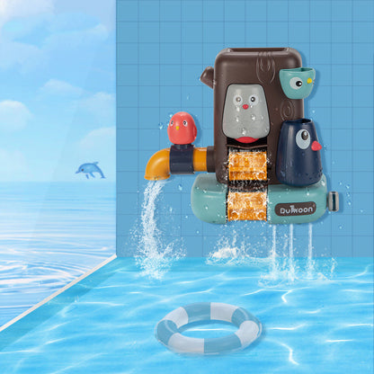 Barns vattenhjulsleksak i form av trädkoja – pedagogisk och rolig aktivitetsleksak för pojkar och flickor