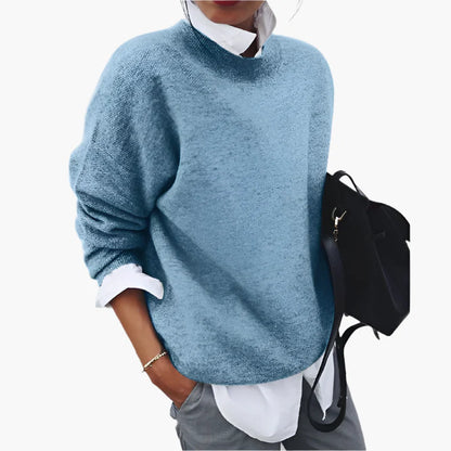 Damtröja i avslappnad stil – Elegant och modern stickad pullover för vardag och arbete