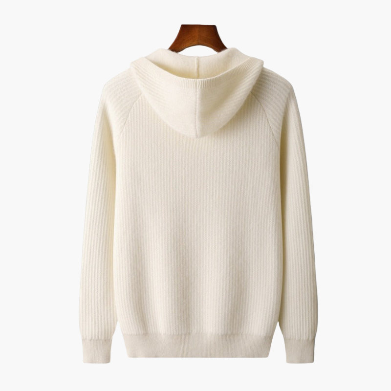 Herr Premium Hoodie – Stilren och Avslappnad Tröja med Dragkedja för Vardagsbruk