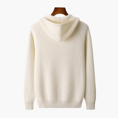 Herr Premium Hoodie – Stilren och Avslappnad Tröja med Dragkedja för Vardagsbruk