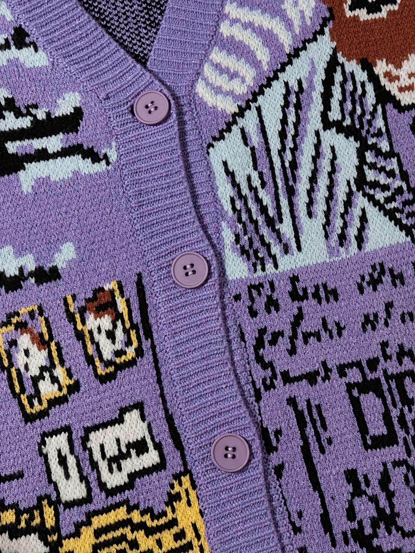 Herrkofta med konstnärligt porträtt och vintagemotiv – avslappnad stil för höst och vinter