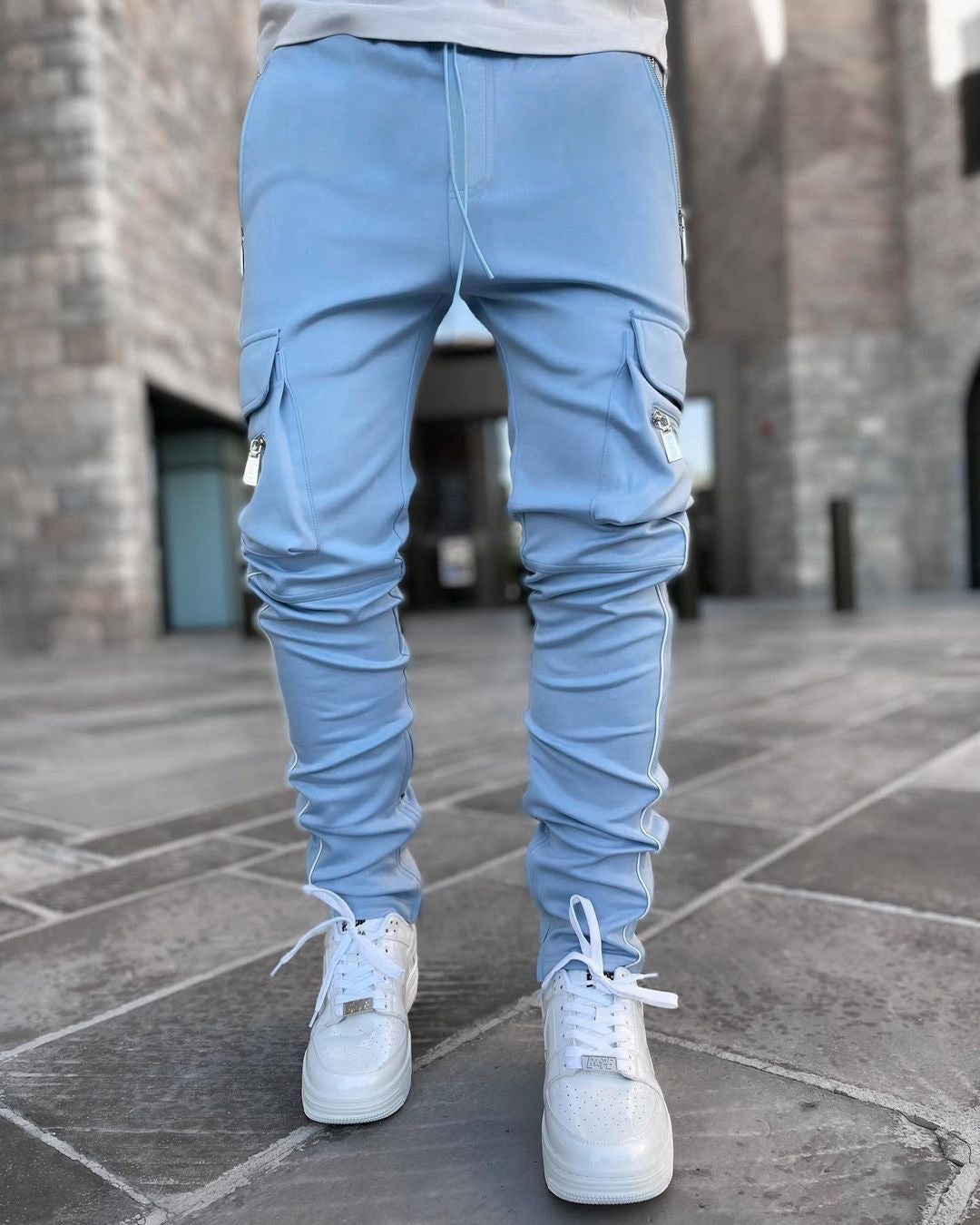 Alan – Multi Pocket Cargo Byxor för Herr