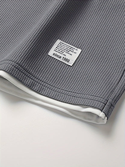 Herr Lounge-Set Tvådelad T-shirt och Shorts Casual Avslappnad Stil