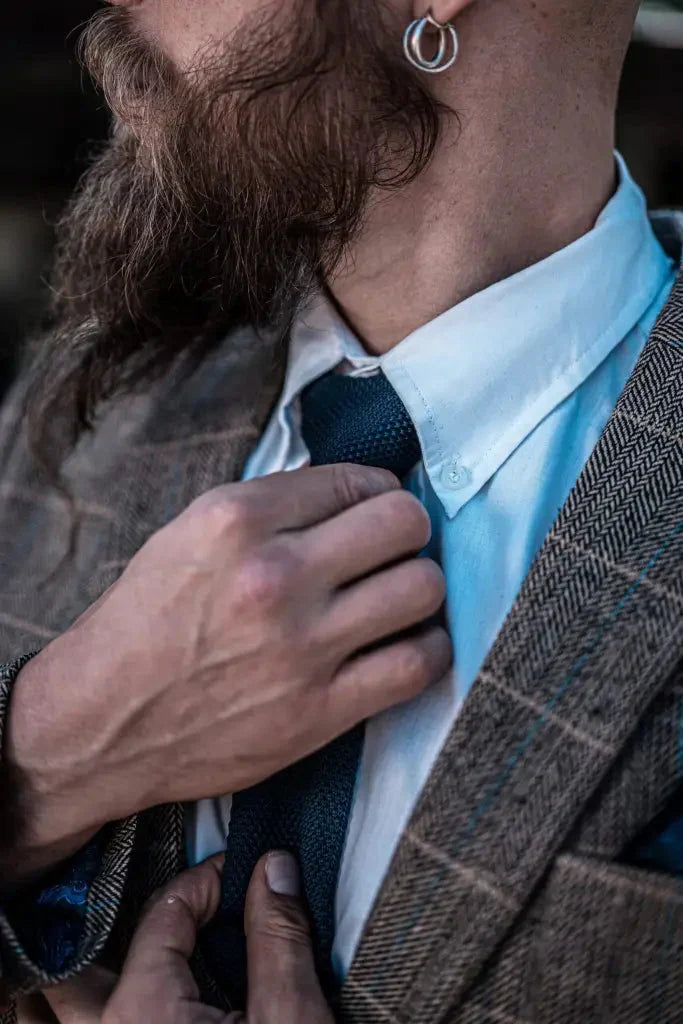 Herrkostym Tredelad Double Breasted – Klassisk Engelsk Stil för Bröllop och Fest