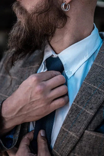 Herrkostym Tredelad Double Breasted – Klassisk Engelsk Stil för Bröllop och Fest