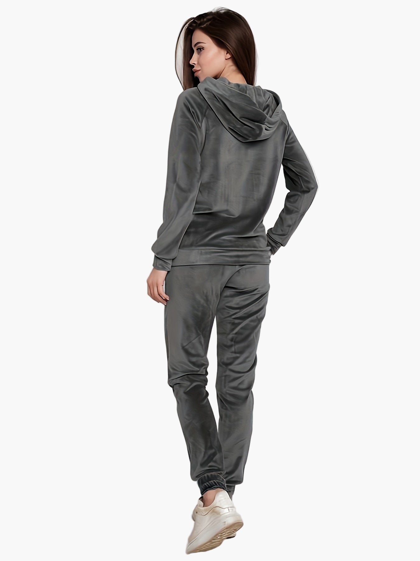 Damset Sportig Hoodie och Joggingbyxor – Vardagsoutfit med Trendig Design