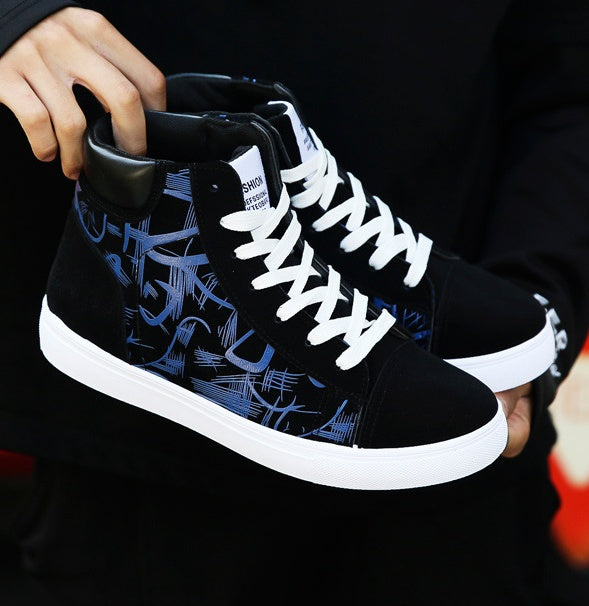 Terry – Höga Sneakers för Män i Koreansk Stil