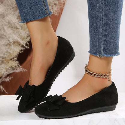 Sara – Bekväma Ballerinaskor med Slips