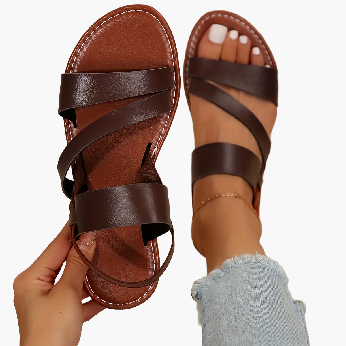 Dam Sandaler med Remmar – Trendig och Bekväm Sommarstil