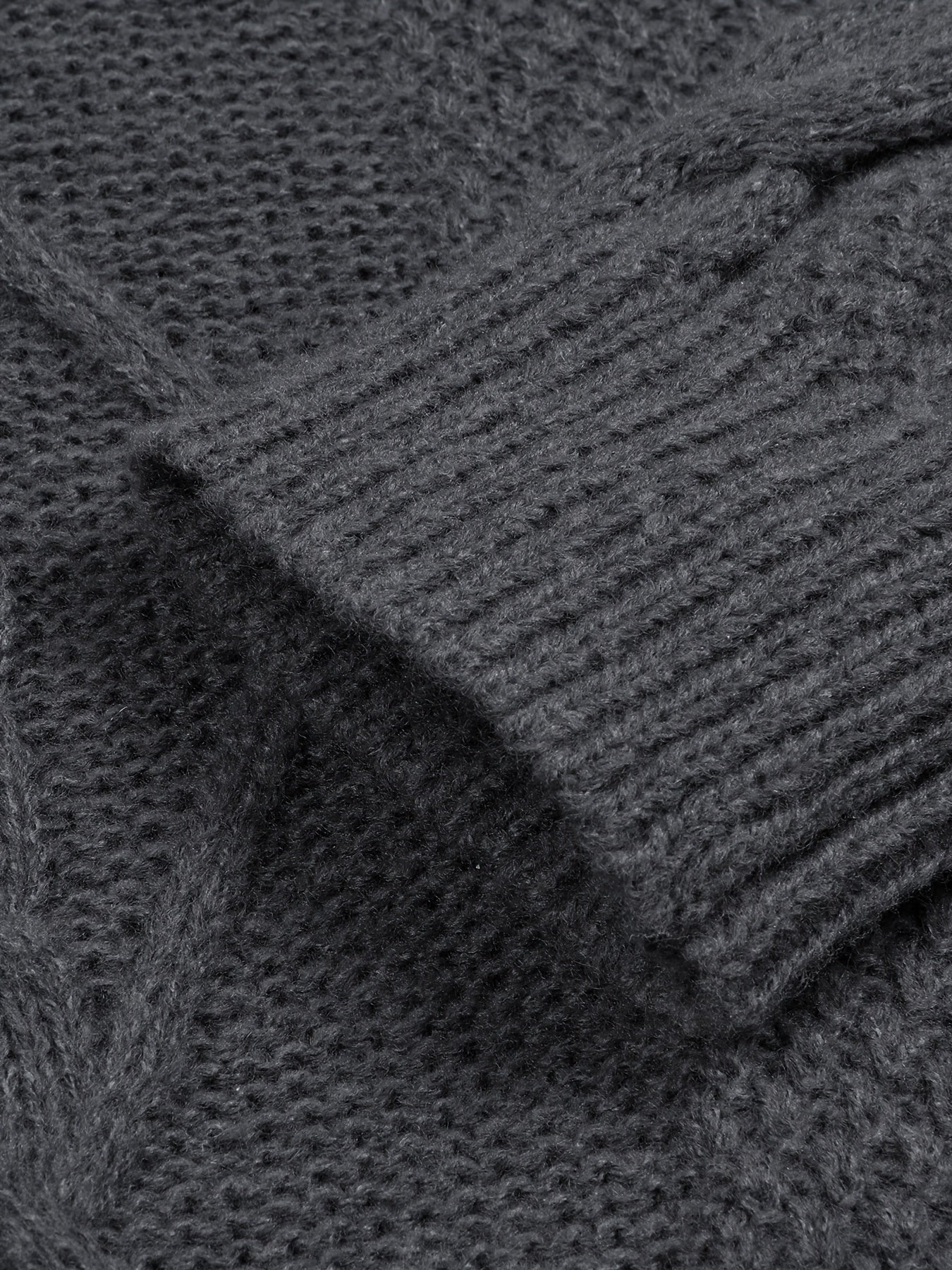 Herr Stickad Tröja med Kabelmönster – Casual Höst/Vinter Mode