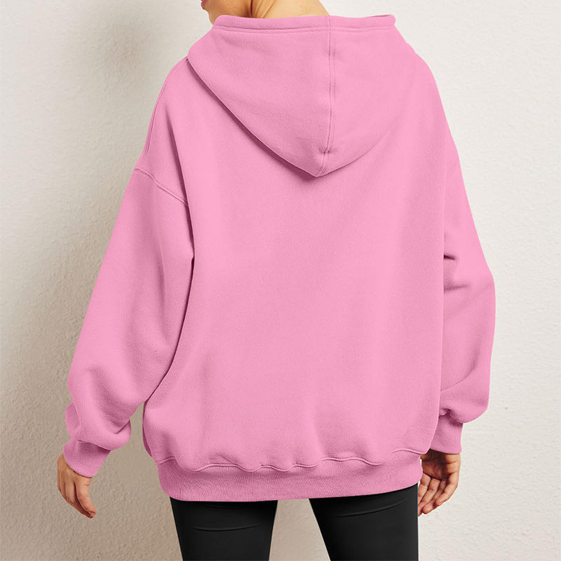 Alice – Oversized Fleece Hoodie med Fickor och Lång Ärmar