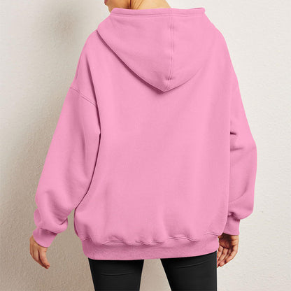Alice – Oversized Fleece Hoodie med Fickor och Lång Ärmar