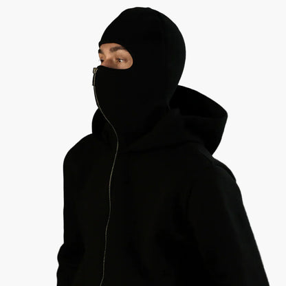 Herrar Urban Tech Hoodie med Integrerad Balaklava – Funktionell Streetwear för Aktiva