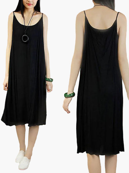 Dam Plus Size Sommarklänning med Spaghettiaxlar