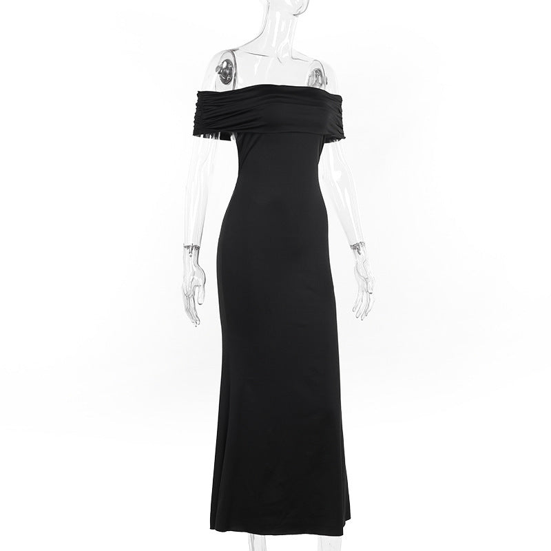 Mary – Elegant Sexig Off-shoulder Klänning utan Rygg