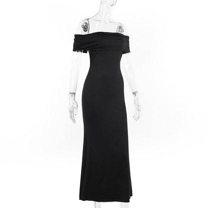 Mary – Elegant Sexig Off-shoulder Klänning utan Rygg