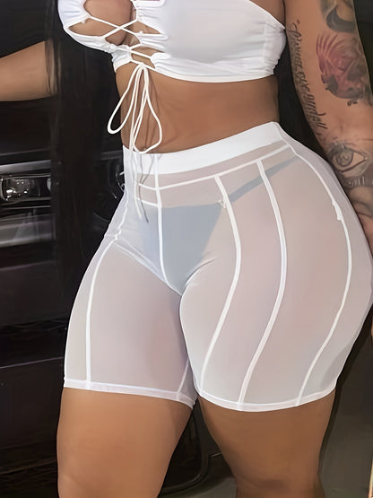 Damers trendiga cykelshorts för strand och festival – modern, figurnära design