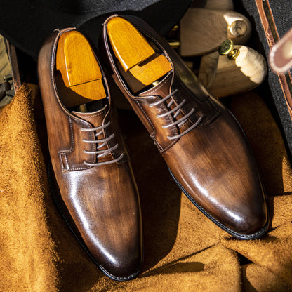 Perry – Herrskor i Cognac med Snörning