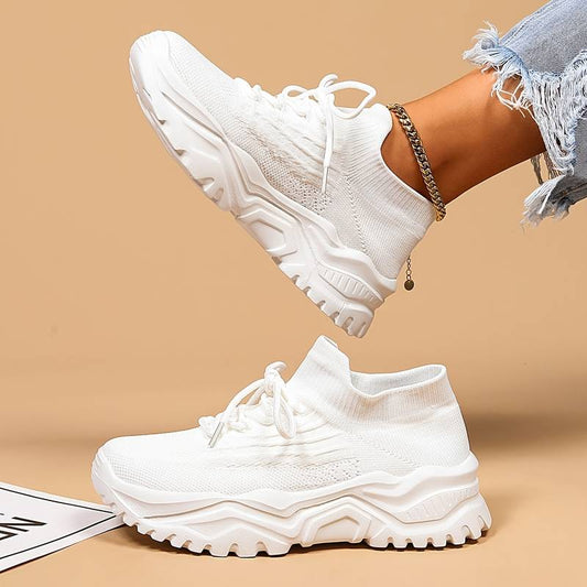 Dam Sneakers Sportiga Chunky Walkingskor för Komfort och Smärtlindring