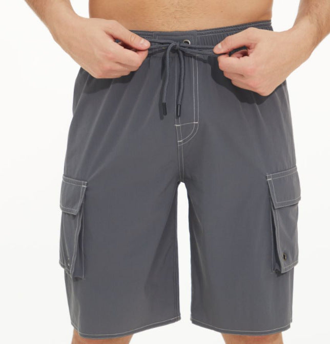 Howard – Herrensolida färg utomhuscasual strandshorts
