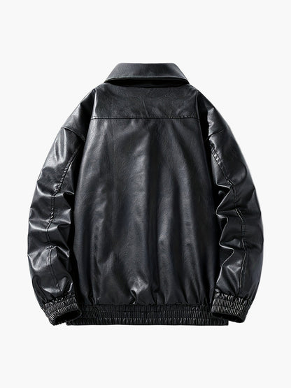 Herr Bomberjacka med lös passform och dragkedja för vardagsbruk