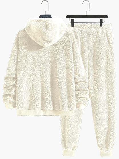 Herr Lounge Set med Huvtröja och Joggingbyxor – Avslappnad Vardagsstil för Höst och Vinter