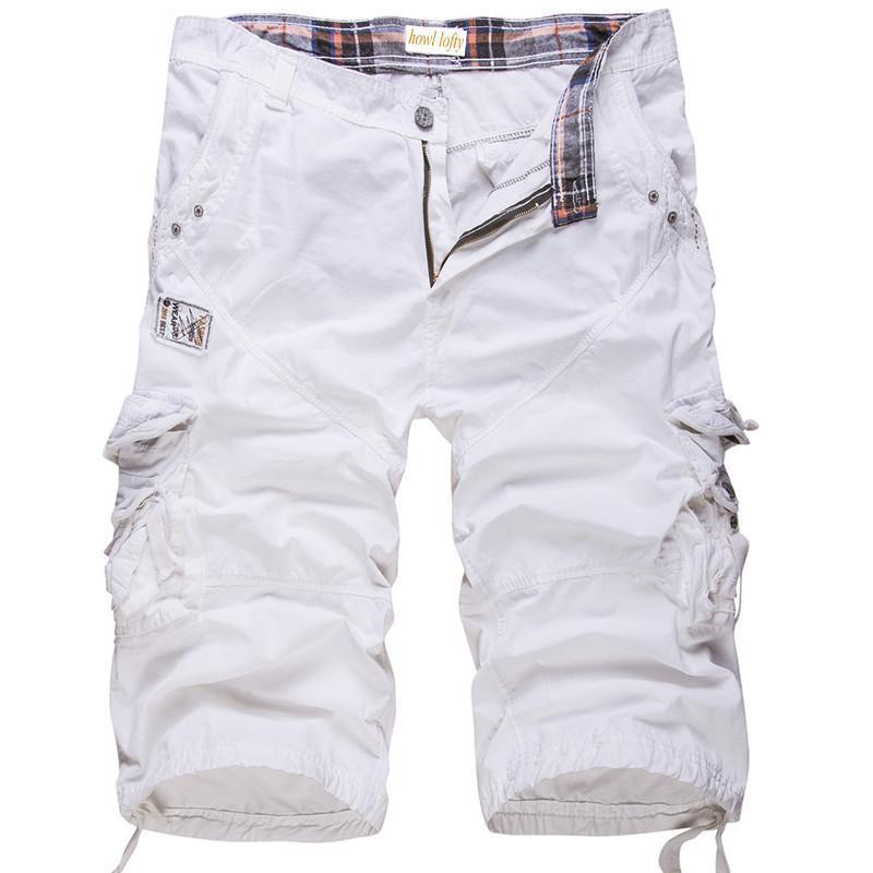 Herr Cargo Shorts Militärstil med Flera Fickor – Perfekta för Vardag och Äventyr