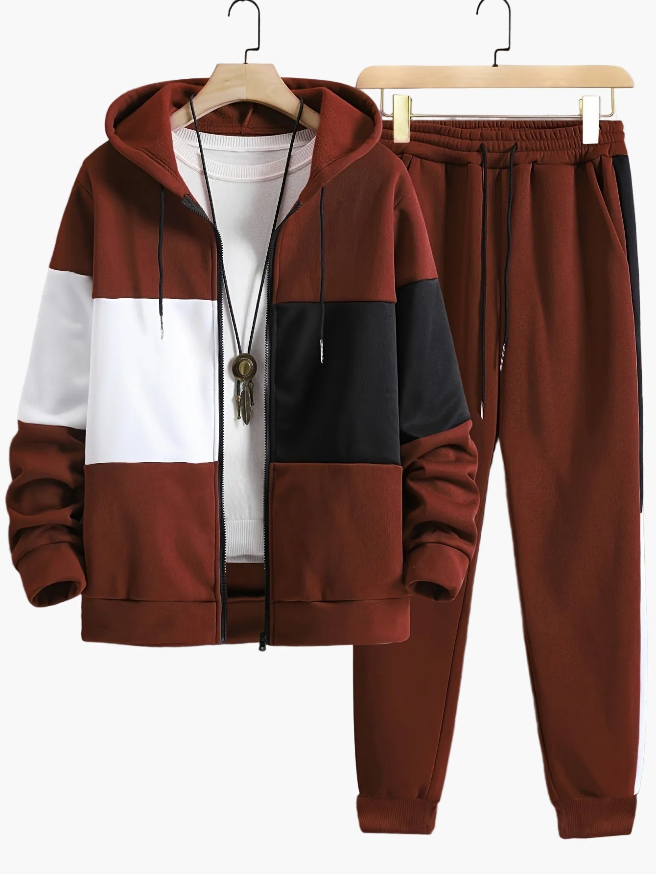 Herr Träningsdress Set – Sportig Hoodie och Joggingbyxa, Casual Fritidsstil
