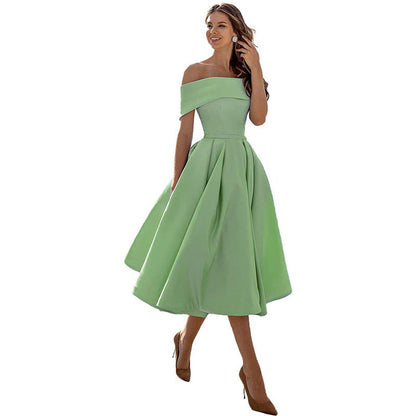 Charlotte – Casual Strapless Satin Festklänning