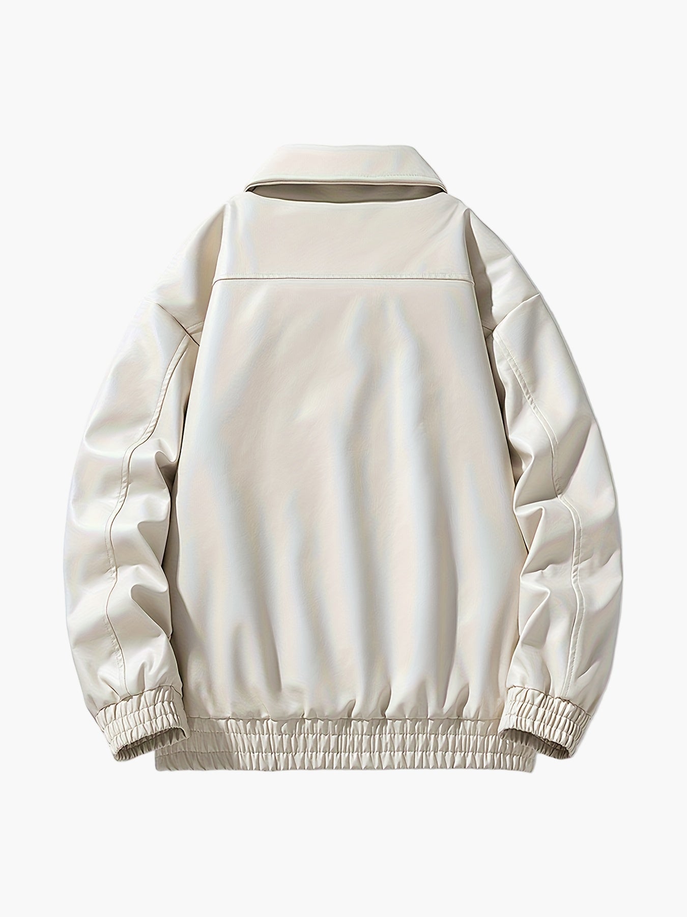 Herr Bomberjacka med lös passform och dragkedja för vardagsbruk