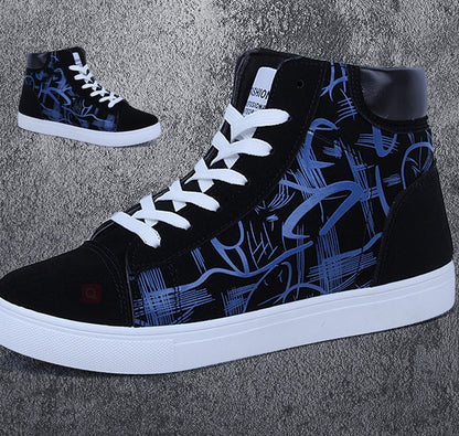 Terry – Höga Sneakers för Män i Koreansk Stil