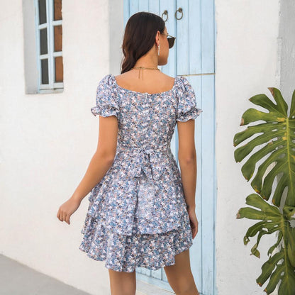 Rose – Mini Klänning med Blommönster och Löst Hem