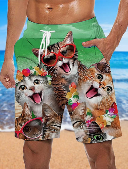 Bobby – Lösa strandbyxor med 3D-mönster