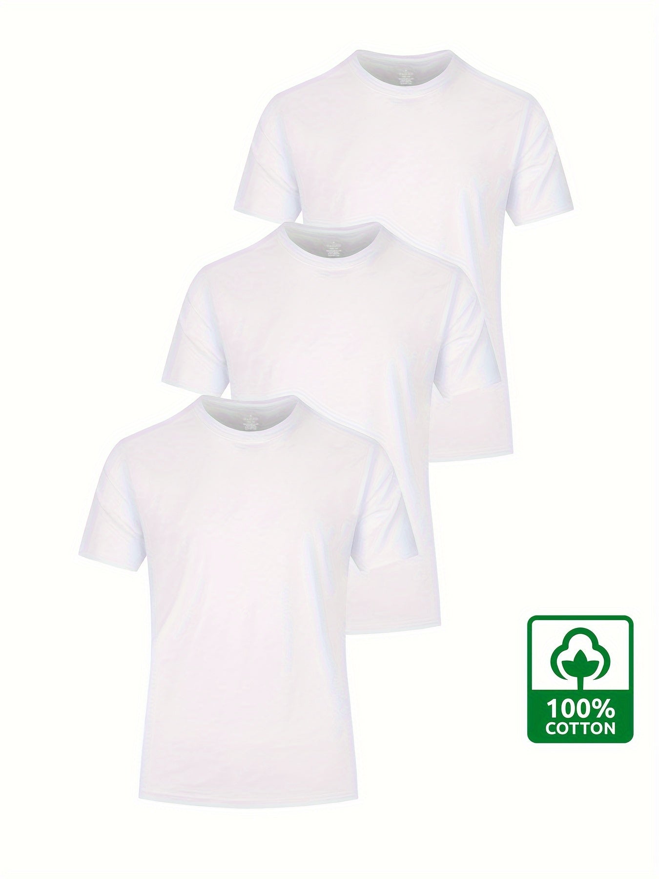 Leslie – 3-pack bomull t-shirt för män