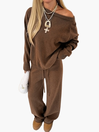 Damset Lounge Wear Stickad Avslappnad Höst/Vinter