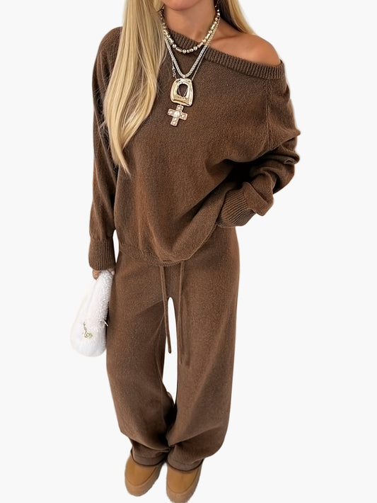 Damset Lounge Wear Stickad Avslappnad Höst/Vinter