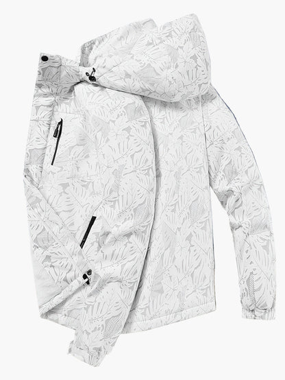 Herr Vind- och Vattentät Sportjacka med Huva för Friluftsliv och Vandring