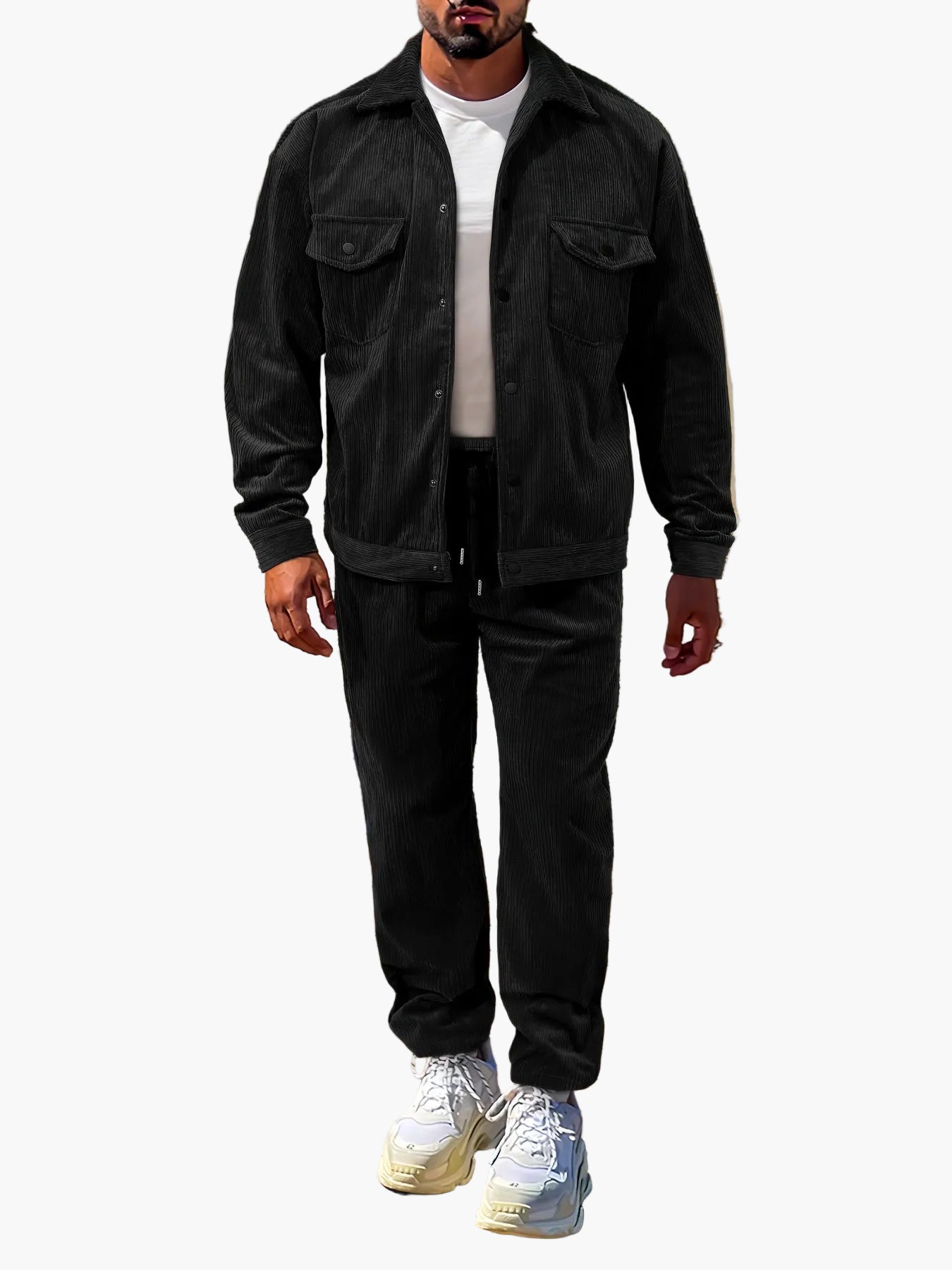 Herrset – Avslappnad jacka och byxa, modern stil för höst och vinter