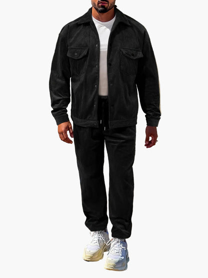 Herrset – Avslappnad jacka och byxa, modern stil för höst och vinter