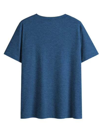 Dam T-shirt med v-ringning och blommönster – avslappnad sommarstil
