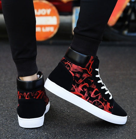 Terry – Höga Sneakers för Män i Koreansk Stil