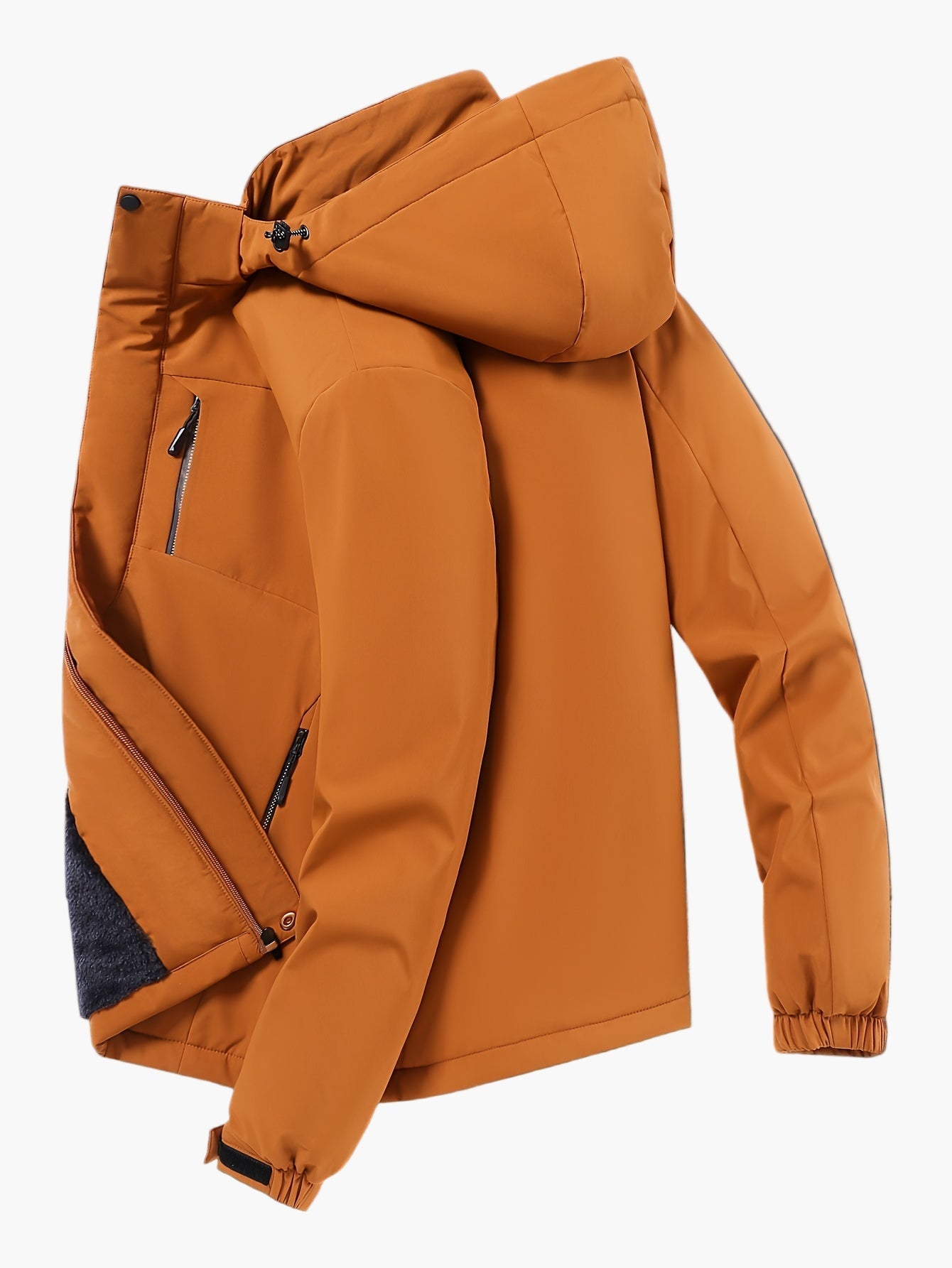 Herr Vind- och Vattentät Sportjacka med Huva för Friluftsliv och Vandring